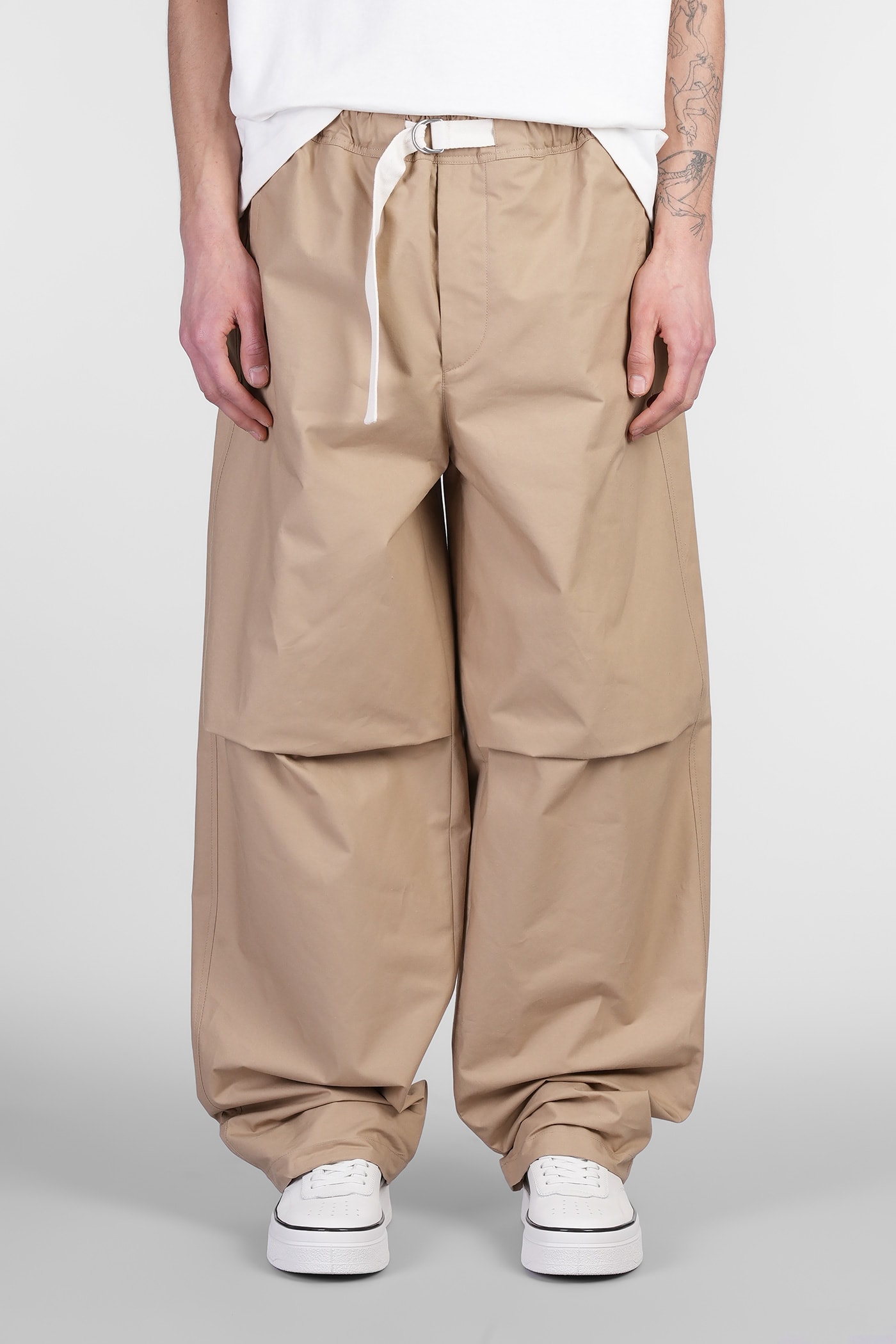 Jil Sander Pants In Beige Cotton