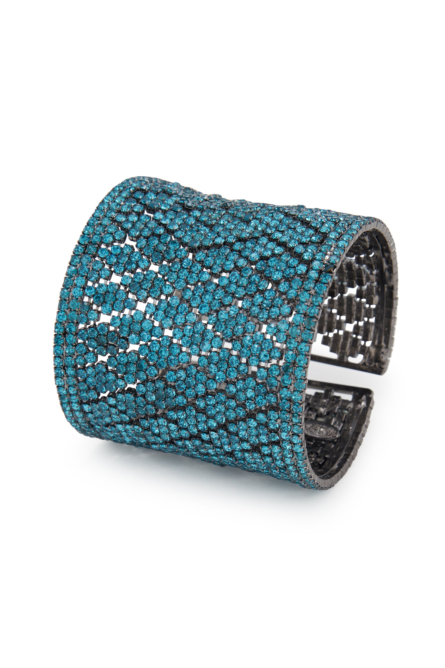 MELUSina BIJOUX Bracciale Semirrigido con Strass Turchese