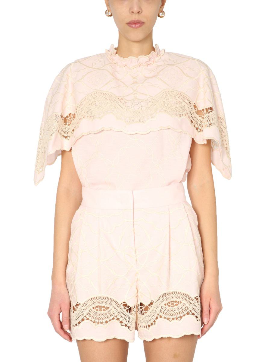 Alberta Ferretti 刺绣斗篷式上衣