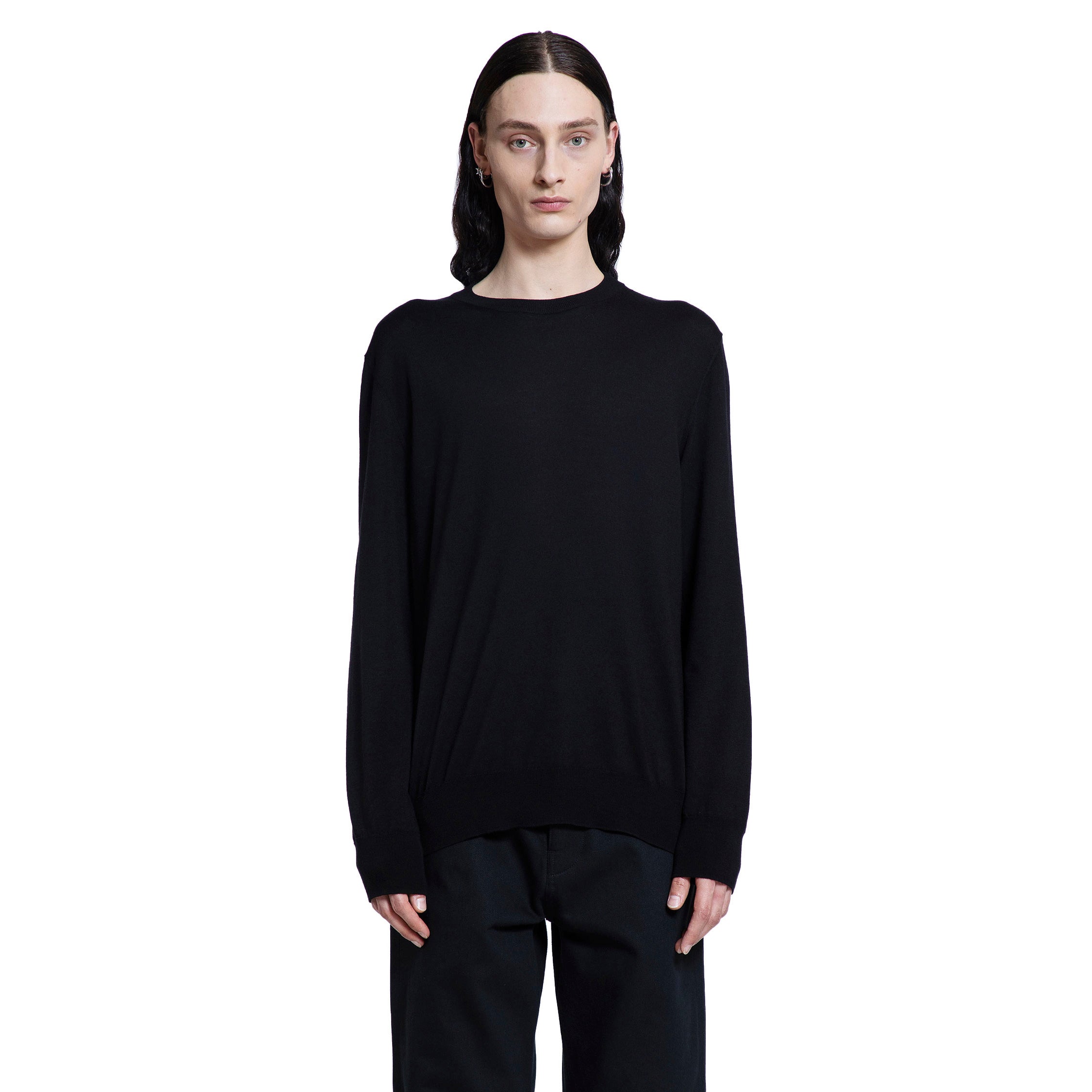 JIL SANDER MAN BLACK KNITWEAR