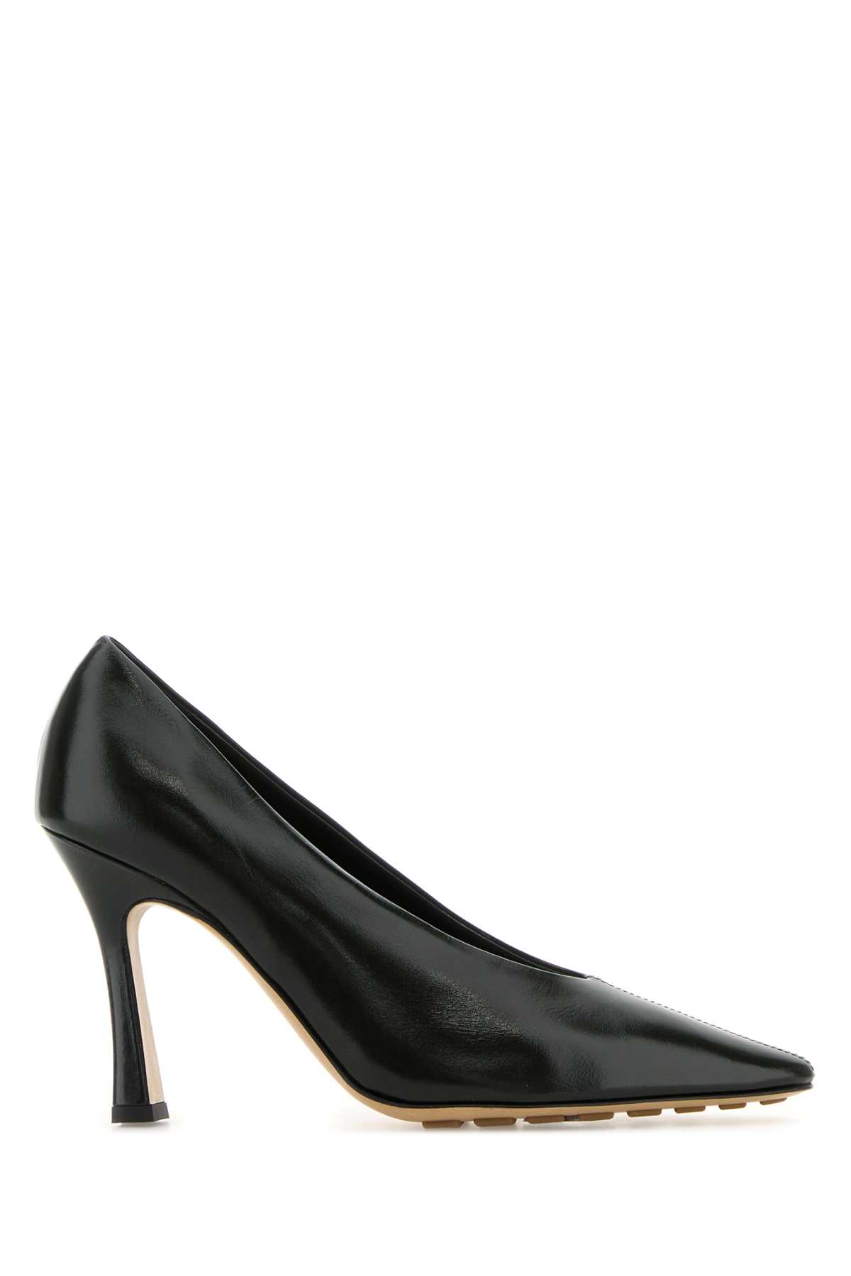 Bottega Veneta Dark Green Leather Sofia Pumps