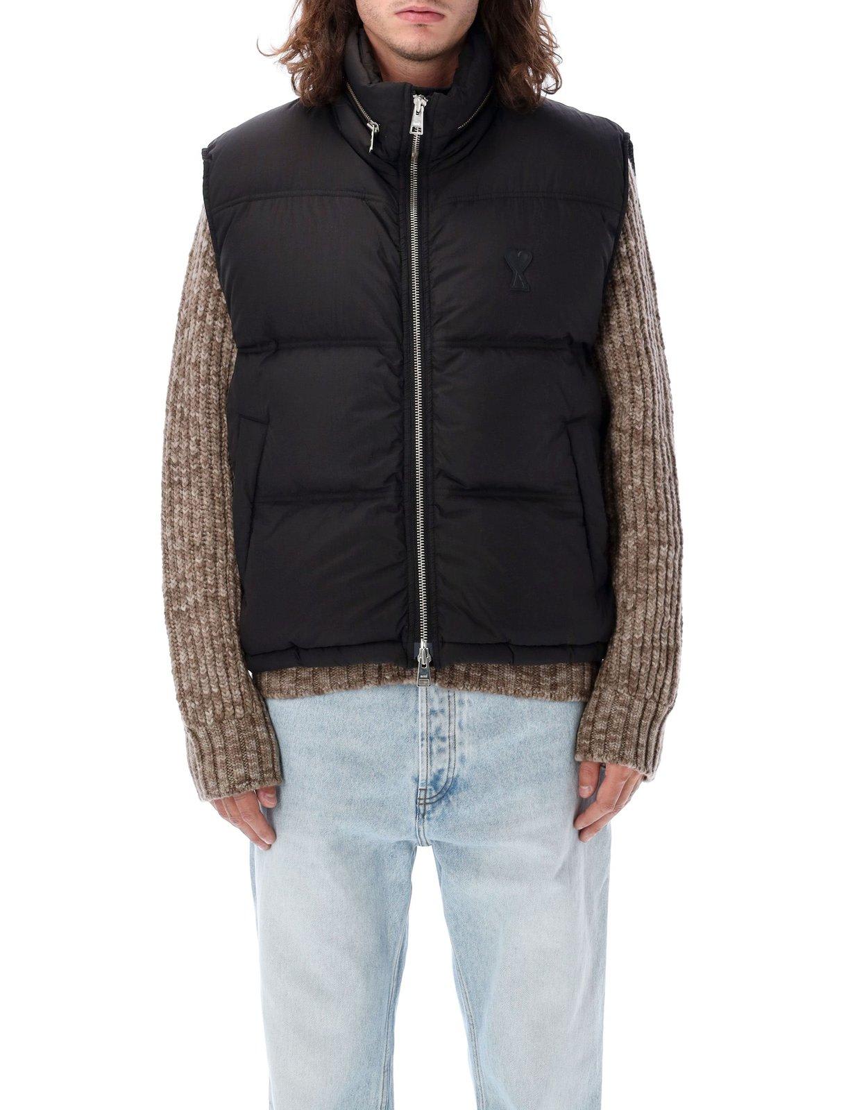 Ami Alexandre Mattiussi Paris Monogram Patch Puffer Gilet