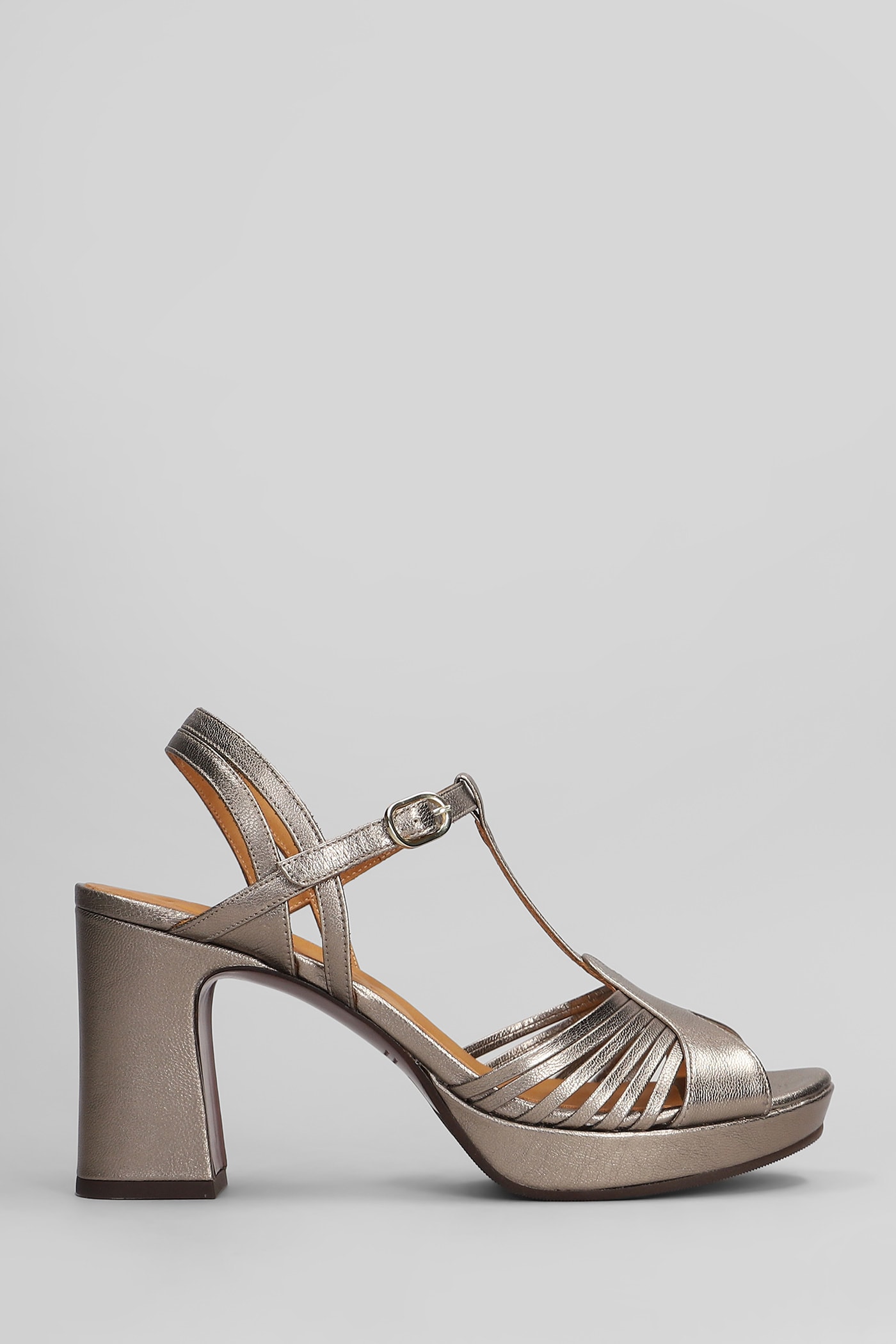 Chie Mihara Kija 46 Sandals In Gunmetal Leather