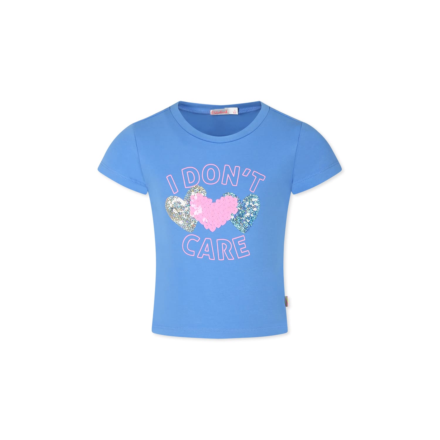 Billieblush Blue T-shirt For Girl With Hearts