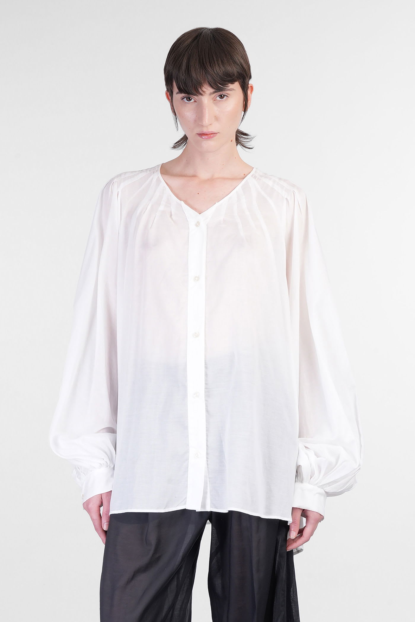 TheLatest Biro Shirt In White Cotton