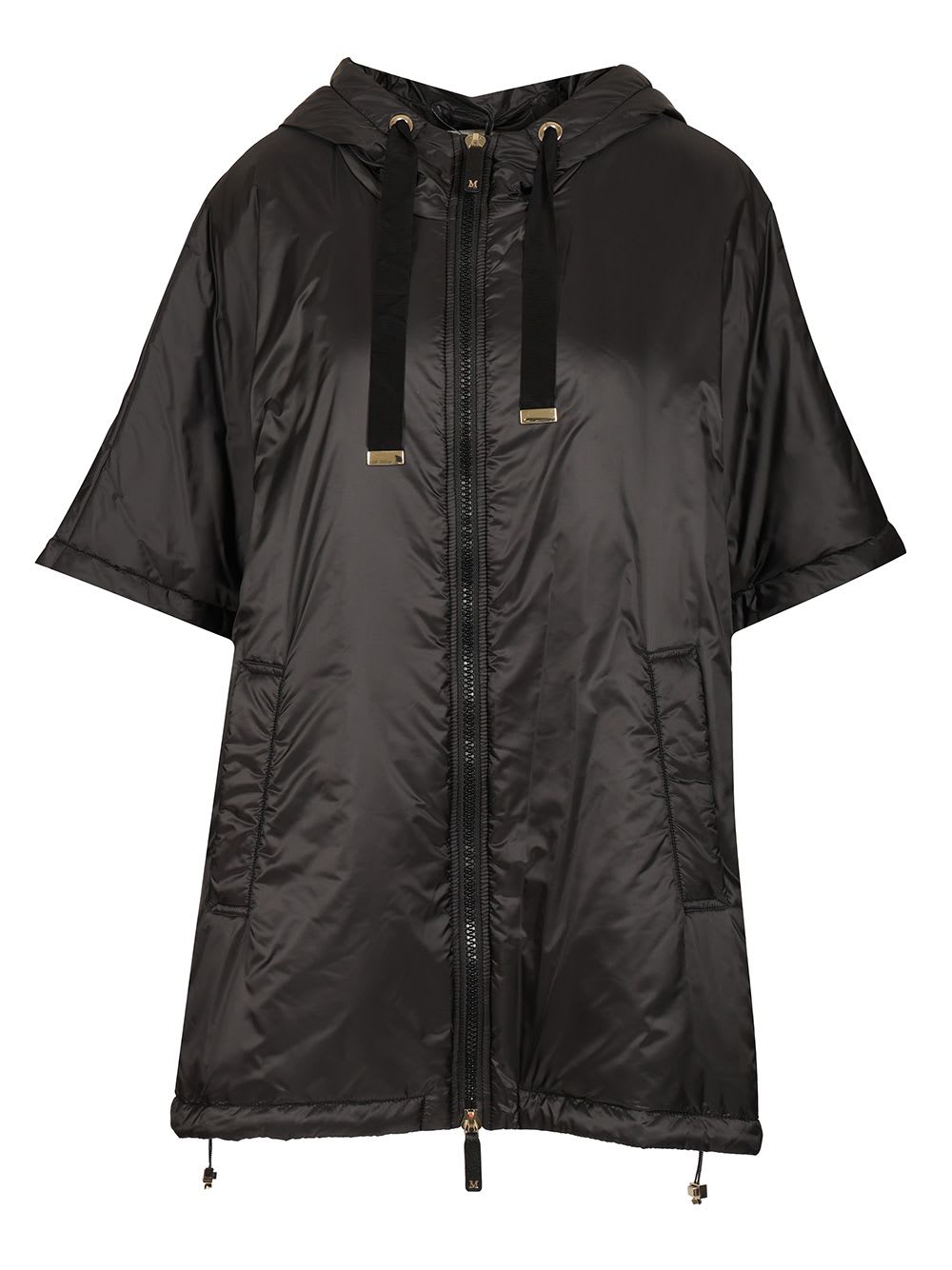 Max Mara The Cube Greenci Hooded Puffer Long Vest Cape