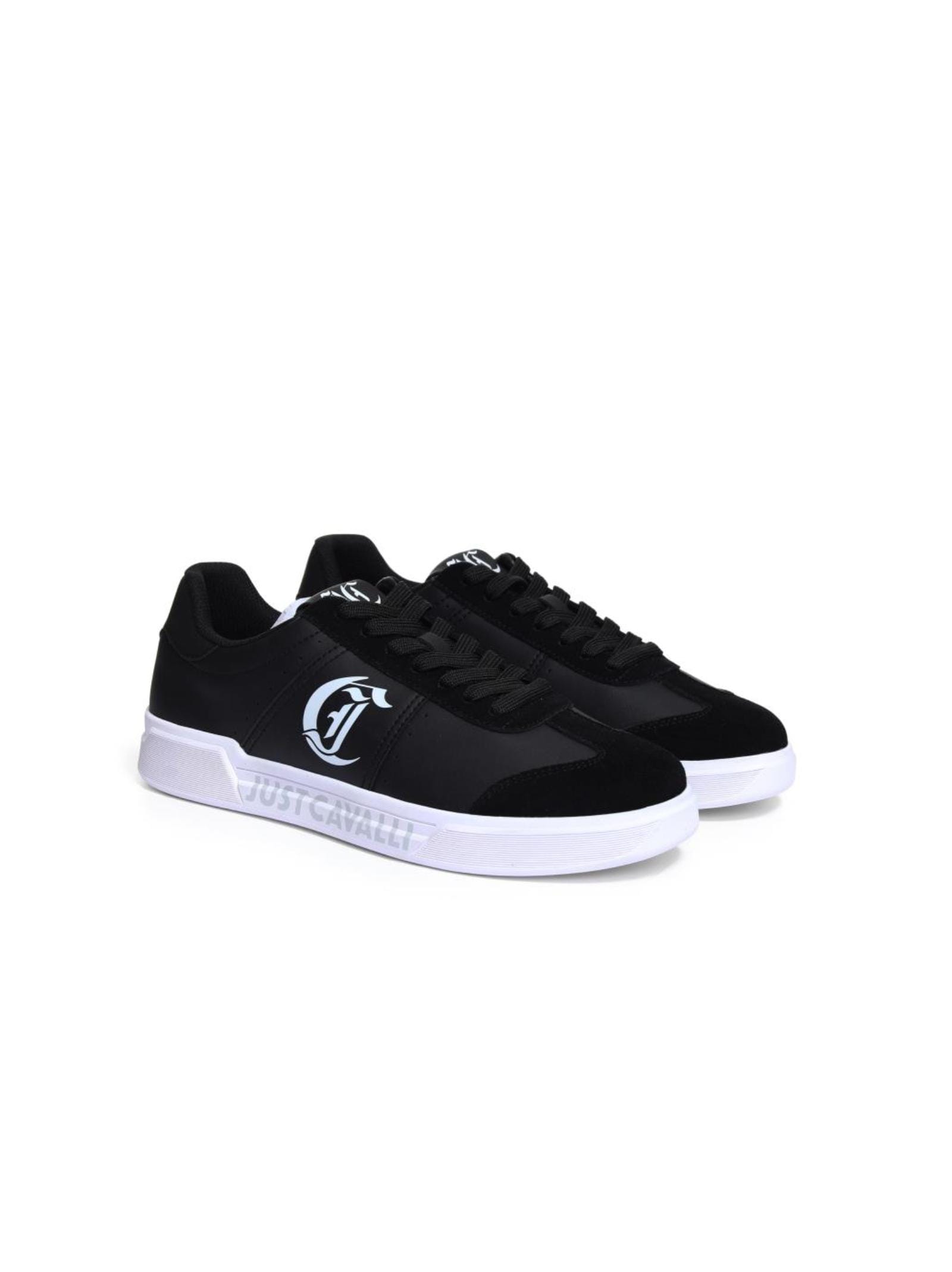 Just Cavalli Black Low Top Sneakers