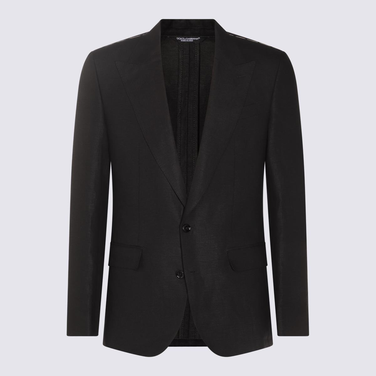 Dolce & Gabbana Black Linen Blazer