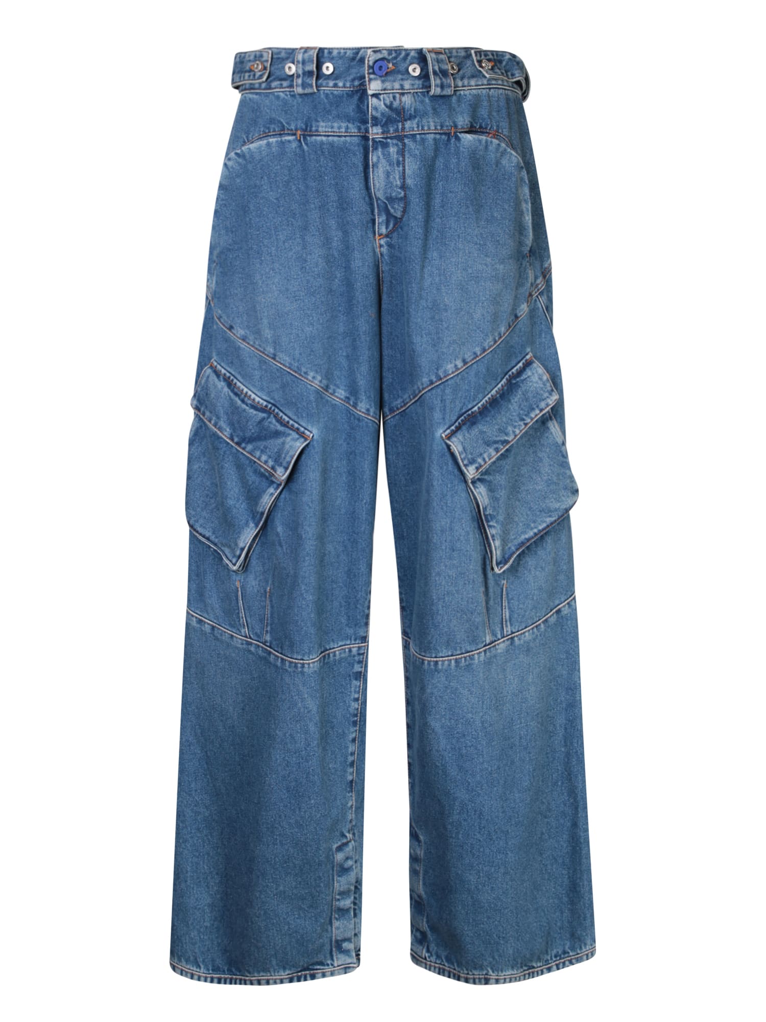 Marcelo Burlon Wide-leg Panelled Cargo Jeans