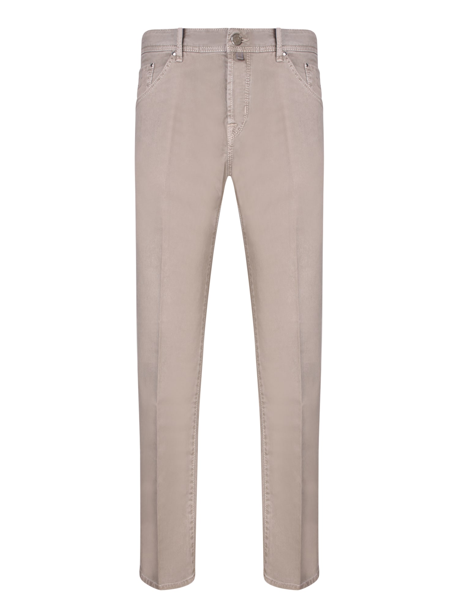 Jacob Cohen Scott Gabardine Trousers In Taupe