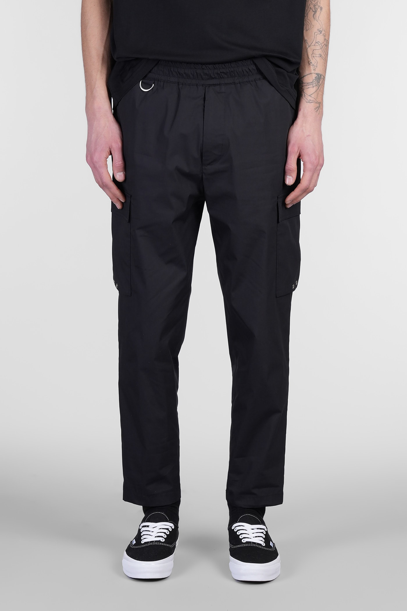 Low Brand Combo Pants In Black Cotton