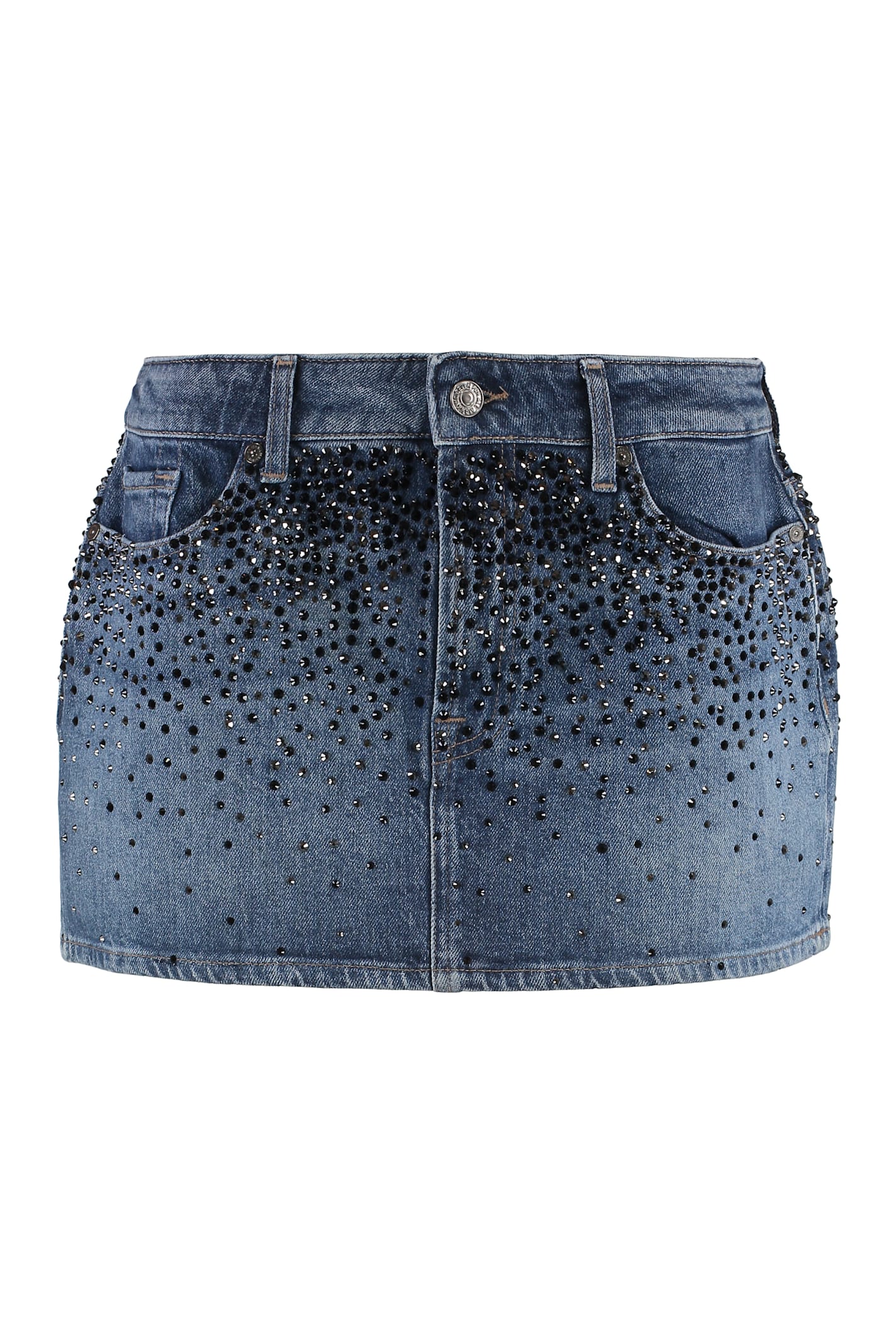 7 For All Mankind Elena Denim Mini Skirt