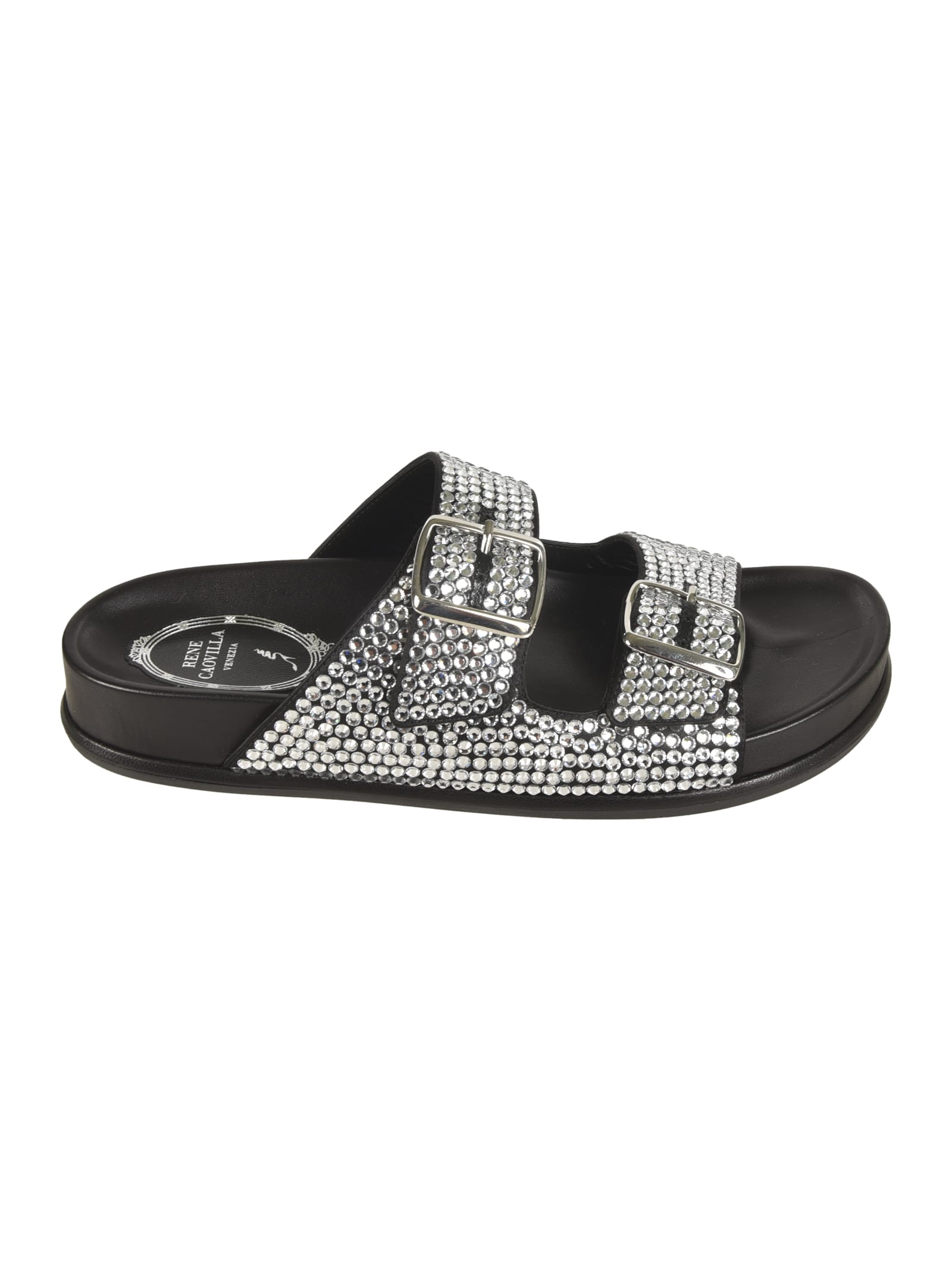 René Caovilla Emma Embellished Sliders