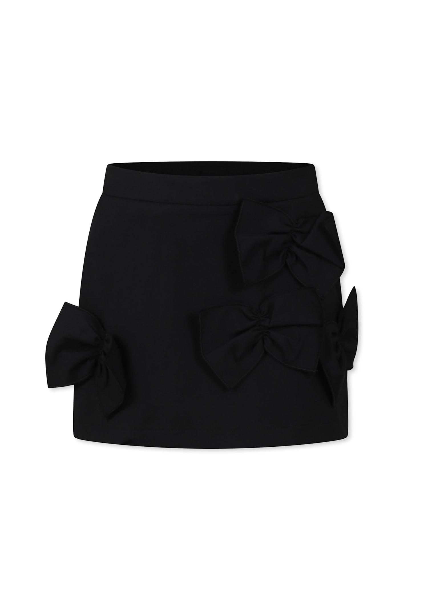 Simonetta Black Skirt For Girl With Bows