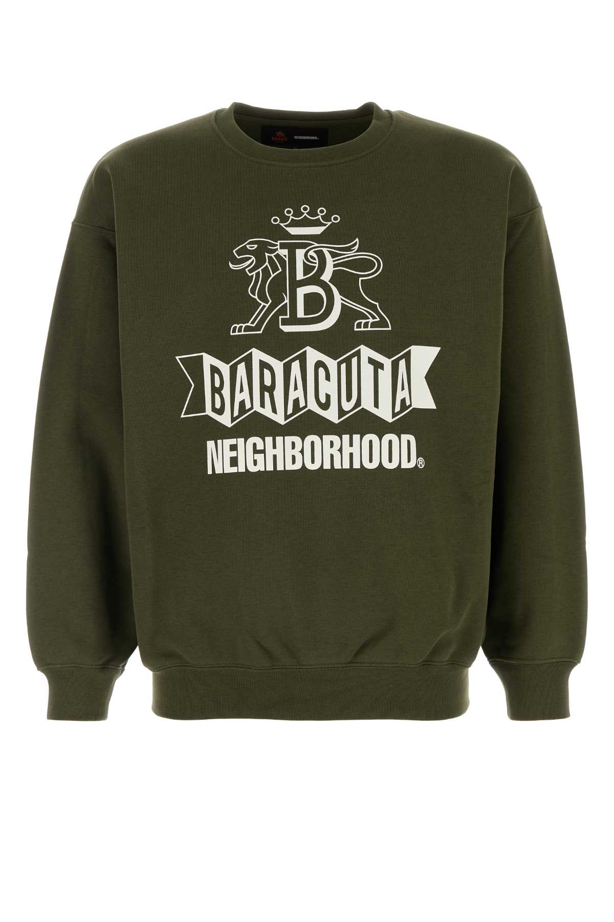 Baracuta Dark Green Cotton Blend Oversize Sweatshirt