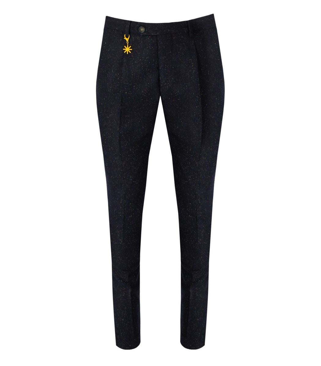Manuel Ritz Slim Fit Melange Blue Pants
