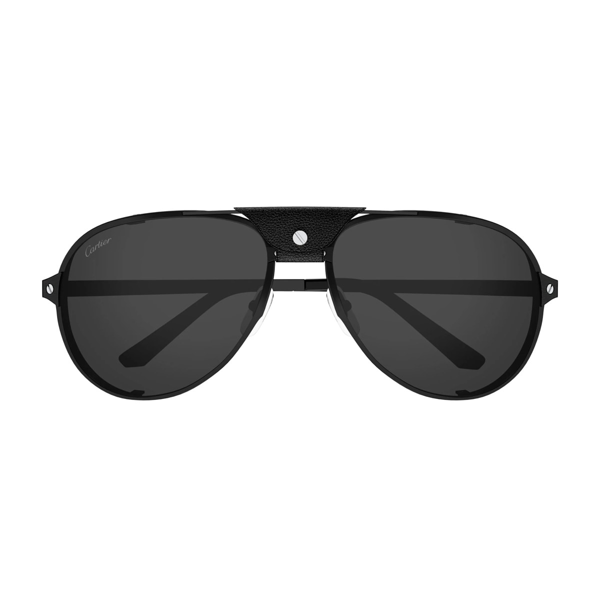 Cartier Eyewear Cartier Ct0296s Santos De Cartier 003 Black Smoke Sunglasses