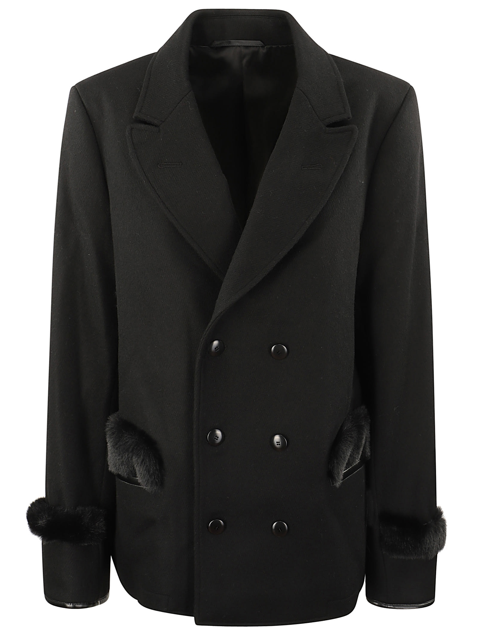 Random Identities Men Peacoat Woven