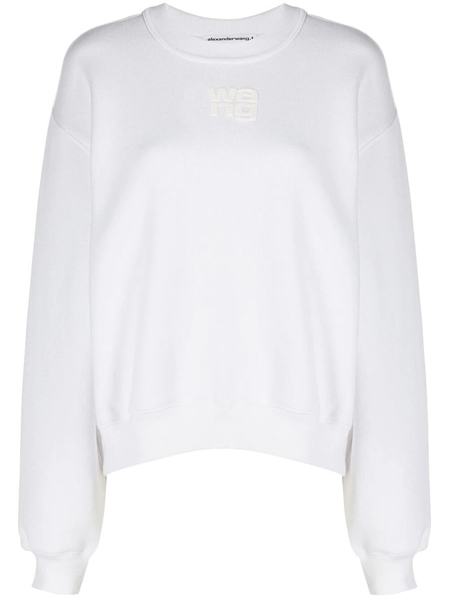 Alexander Wang Essential Terry Crew Sweatshirt With Puff Paint Logo Clothing