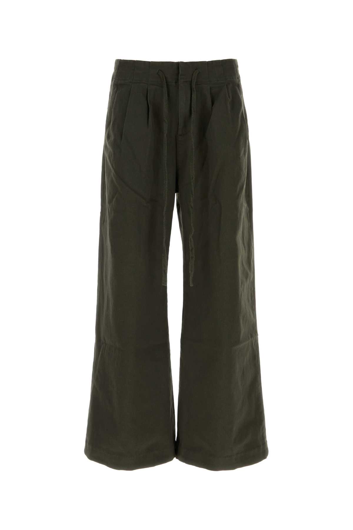 Entire Studios Olive Green Stretch Cotton Pant