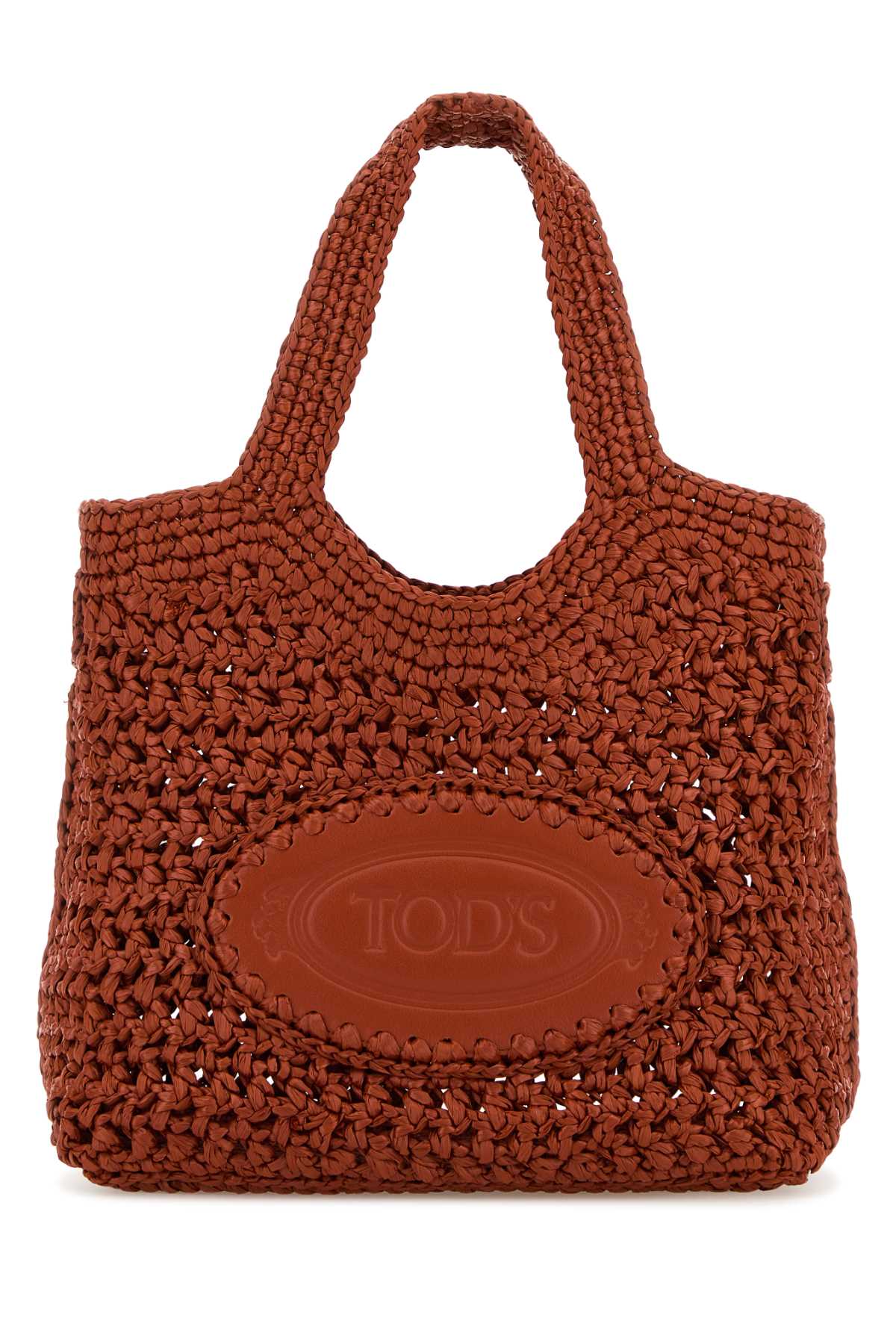 Tod's Brick Raffia Small Handbag