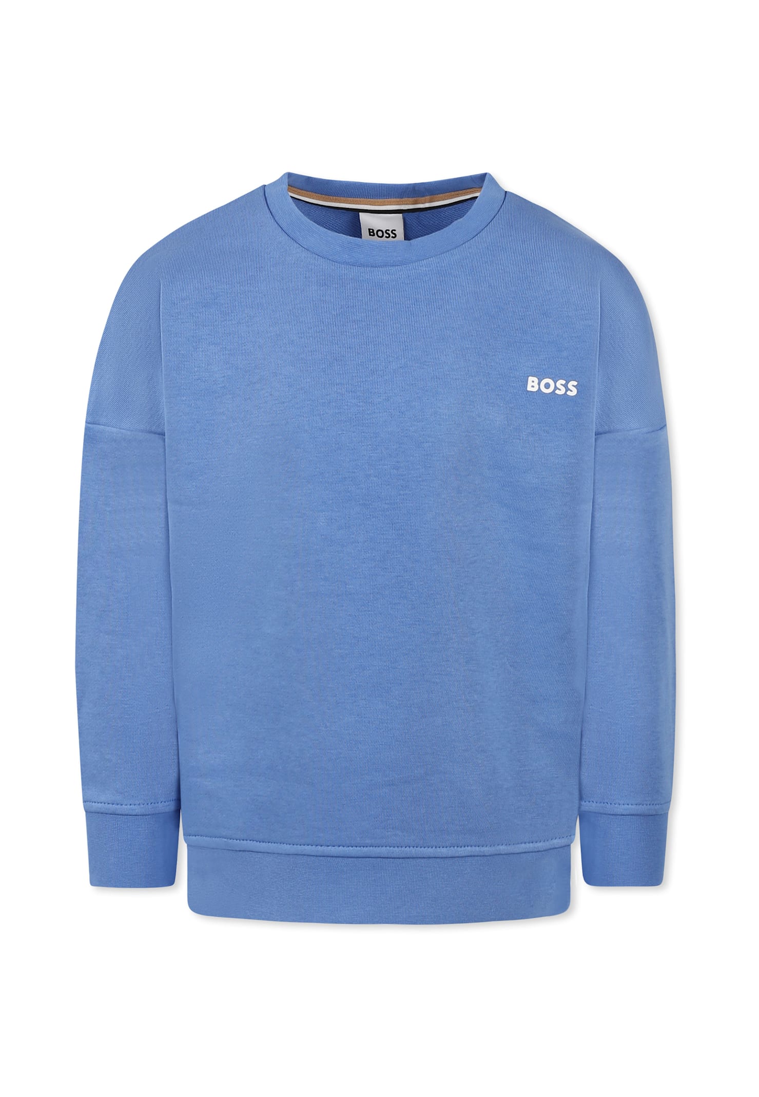 Hugo Boss Light Blue Sweatshirt For Boy With Logo