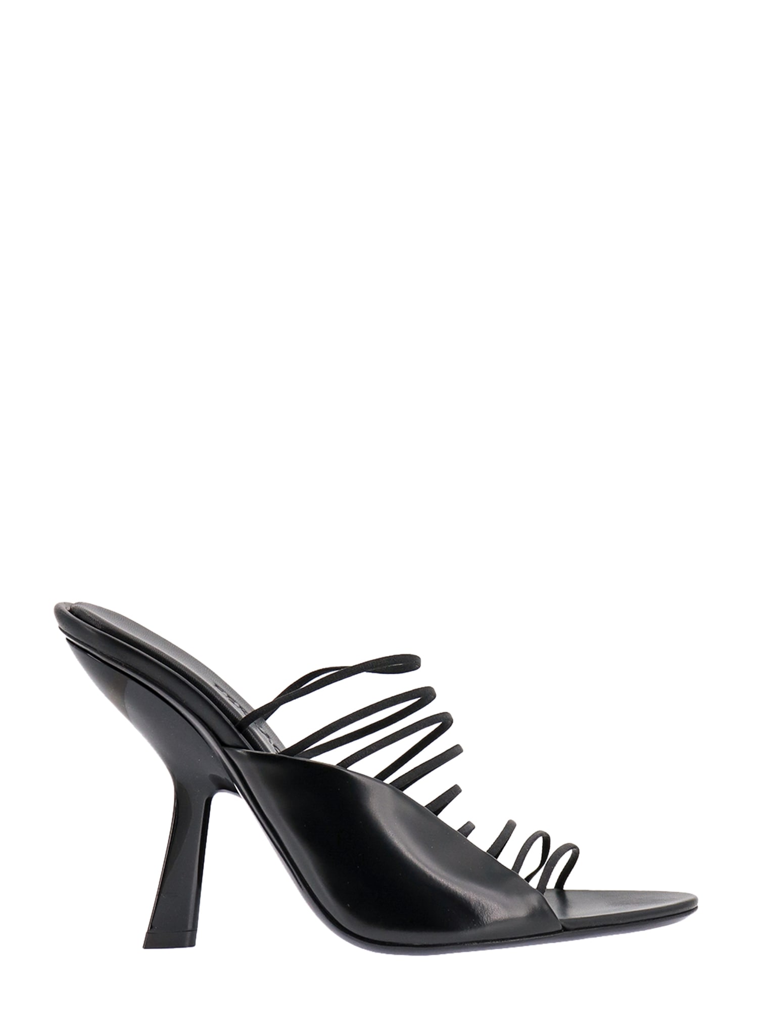 Ferragamo Black Fabric And Leather Sandals