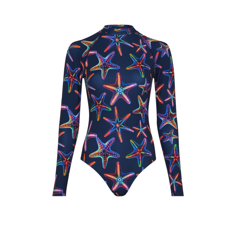 Vilebrequin Women Uv Protection One-piece Rashguard Disco Stars - Lexane - Blue - Size L