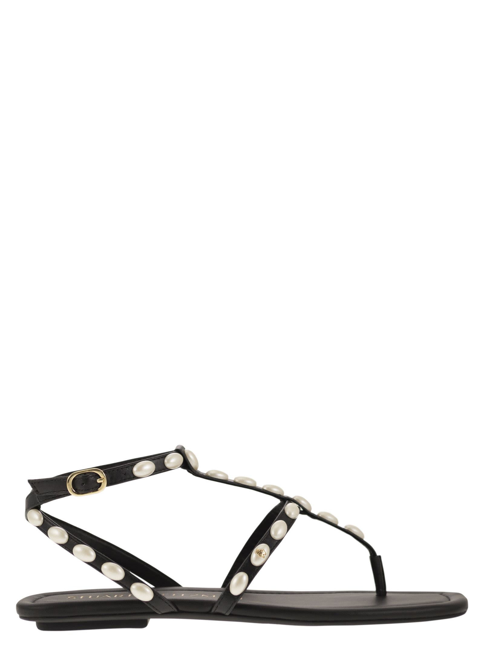 Stuart Weitzman Pearlita 珍珠夹脚凉鞋