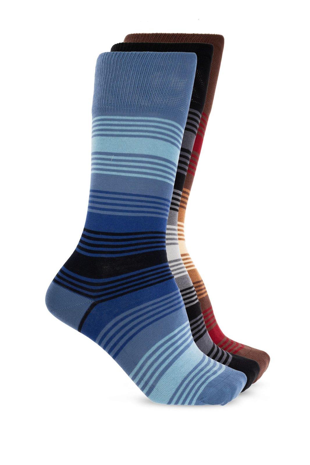 Paul Smith Three Pack Of Cotton Socks