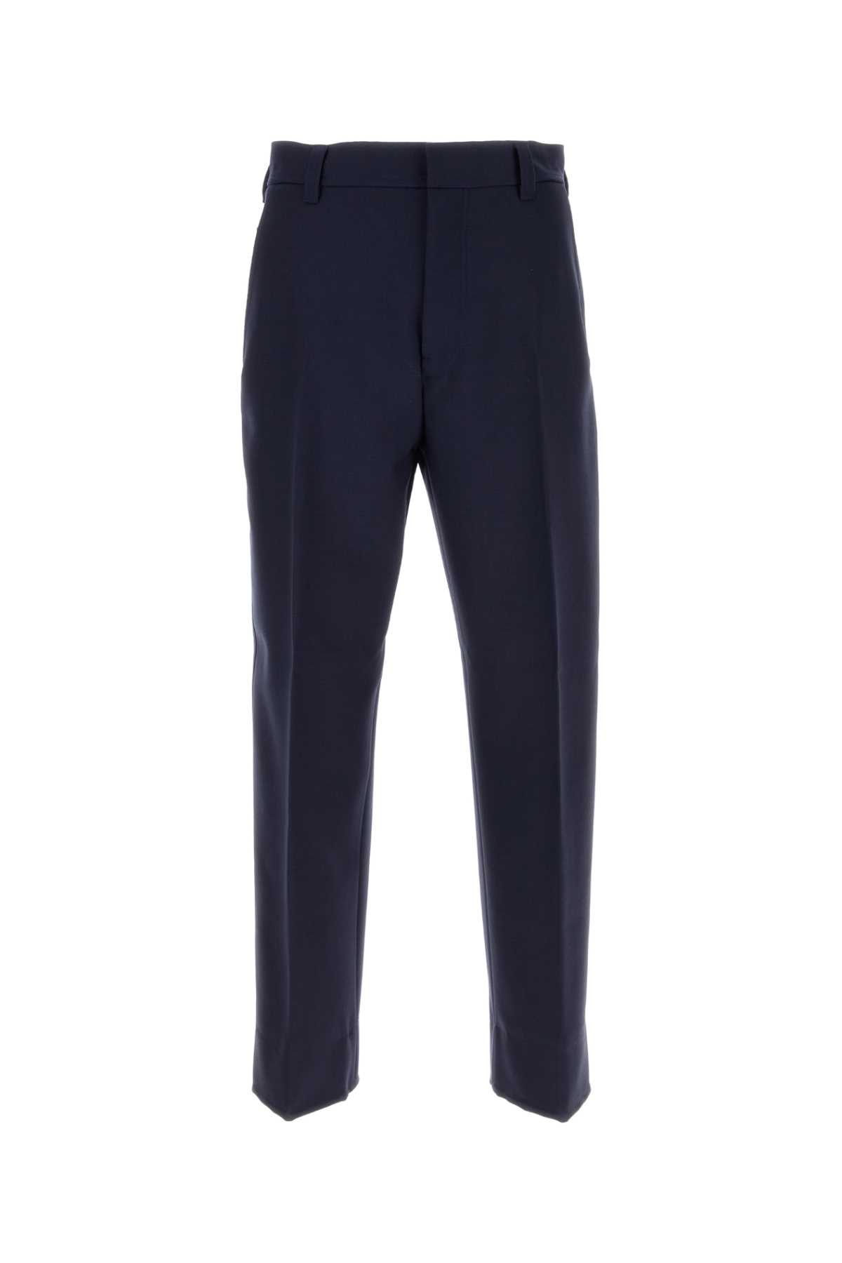 Zegna Navy Blue Wool Pant