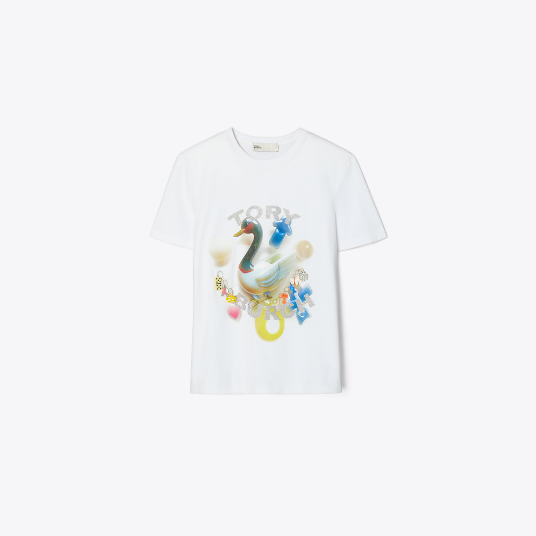Tory Burch Lucky Duck Cotton T-shirt