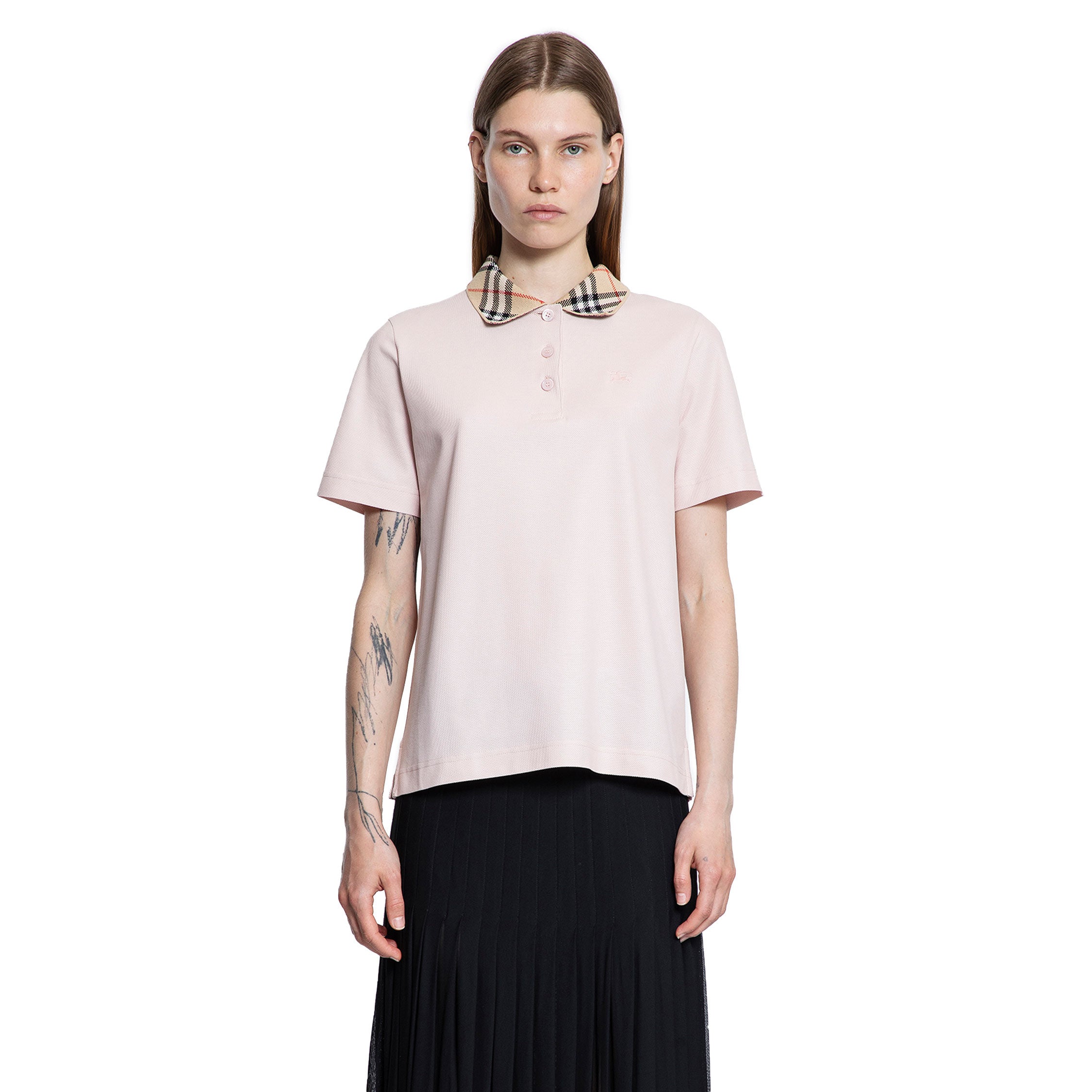 BURBERRY WOMAN PINK T-SHIRTS & TANK TOPS