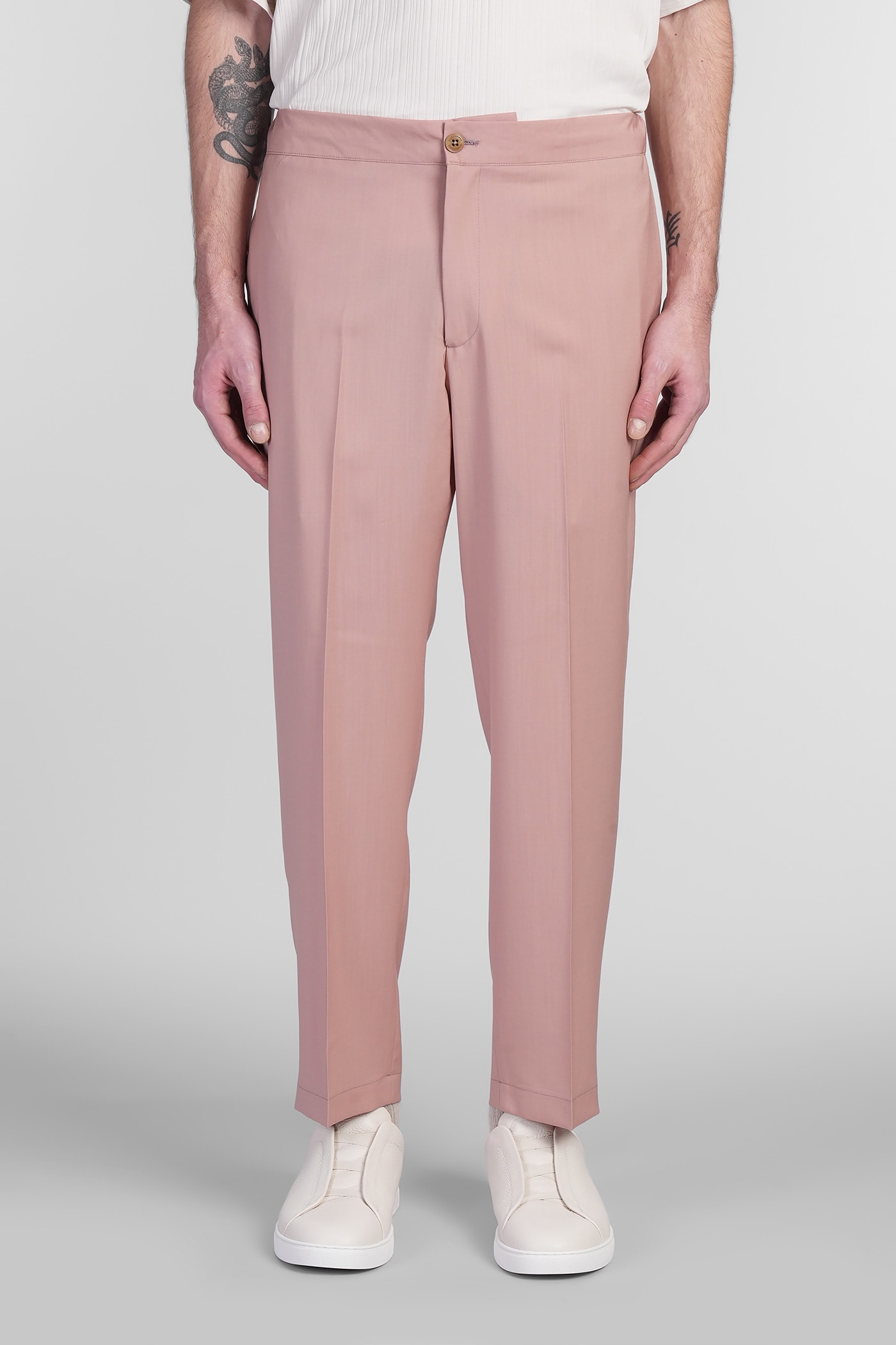 costumein Jean 19 Pants In Rose-pink Wool