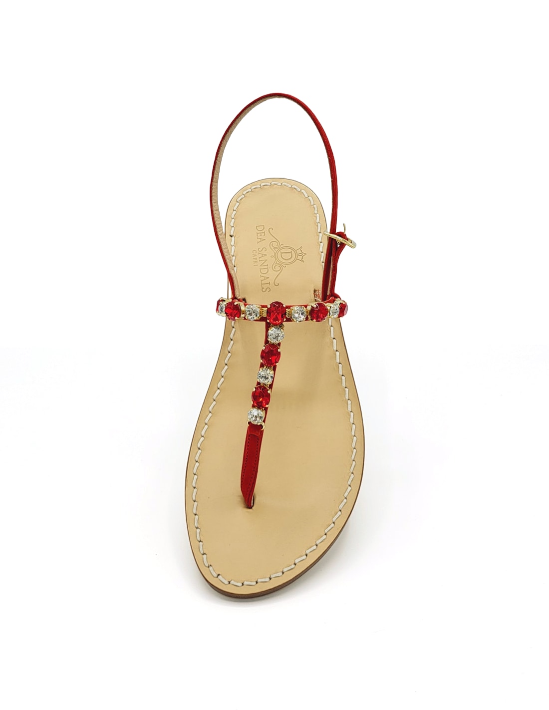 Dea Sandals Gold Red Capri Sandals