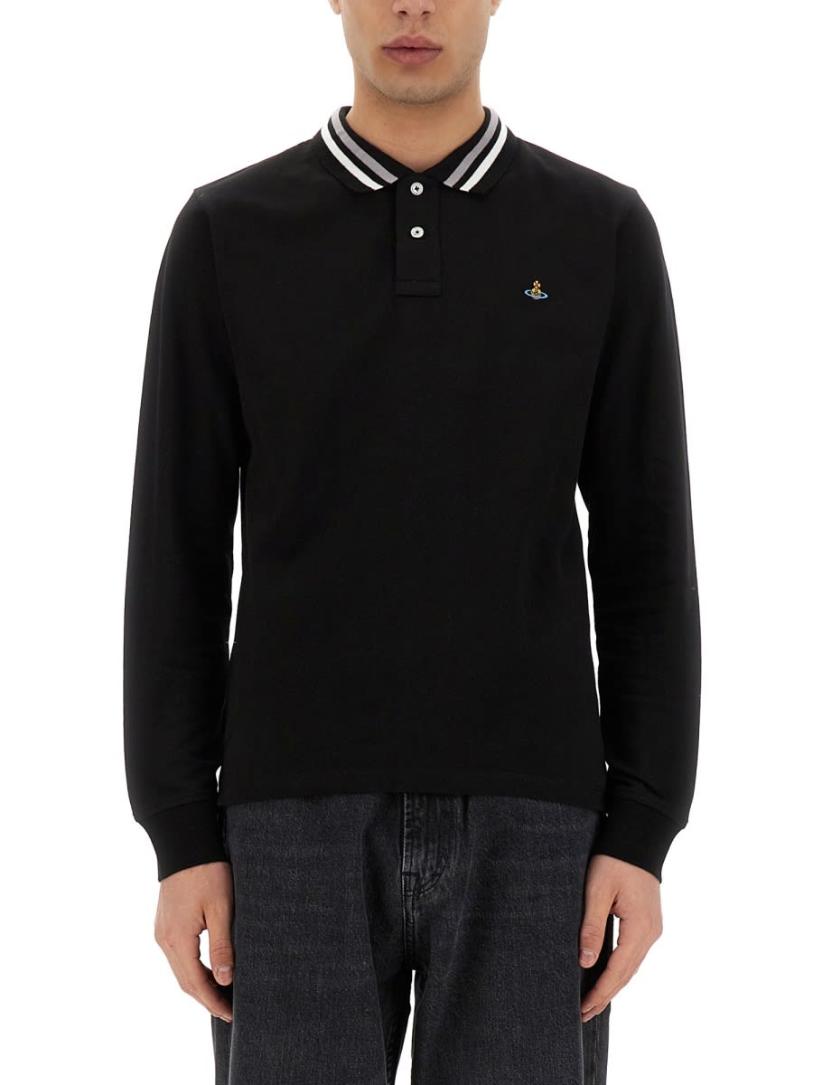 Vivienne Westwood Long-sleeved Polo Shirt