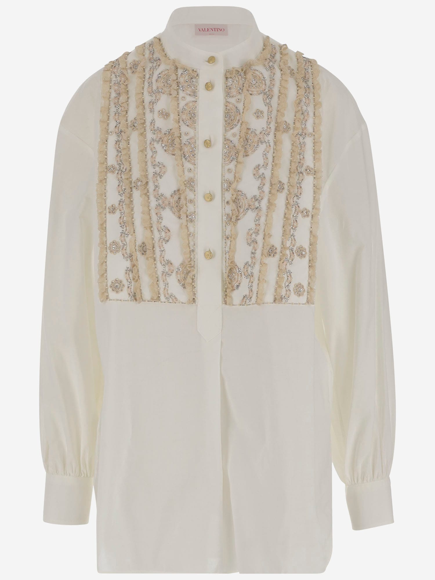 Valentino Beaded Cotton Shirt