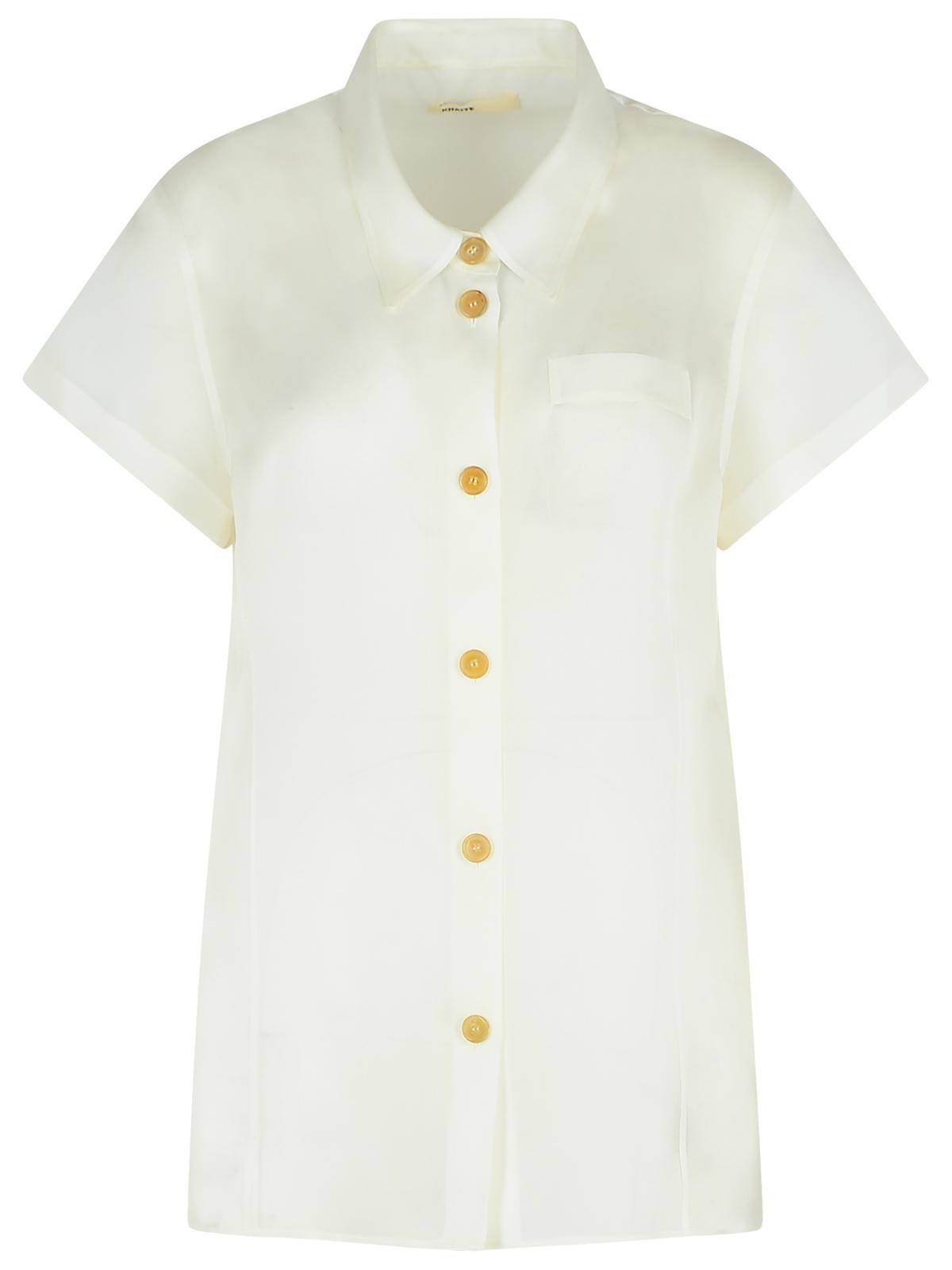 Khaite keefe White Silk Shirt