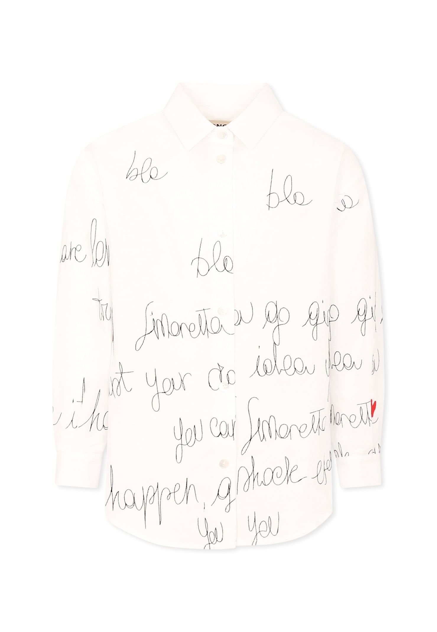 Simonetta White Shirt For Irl With Writing