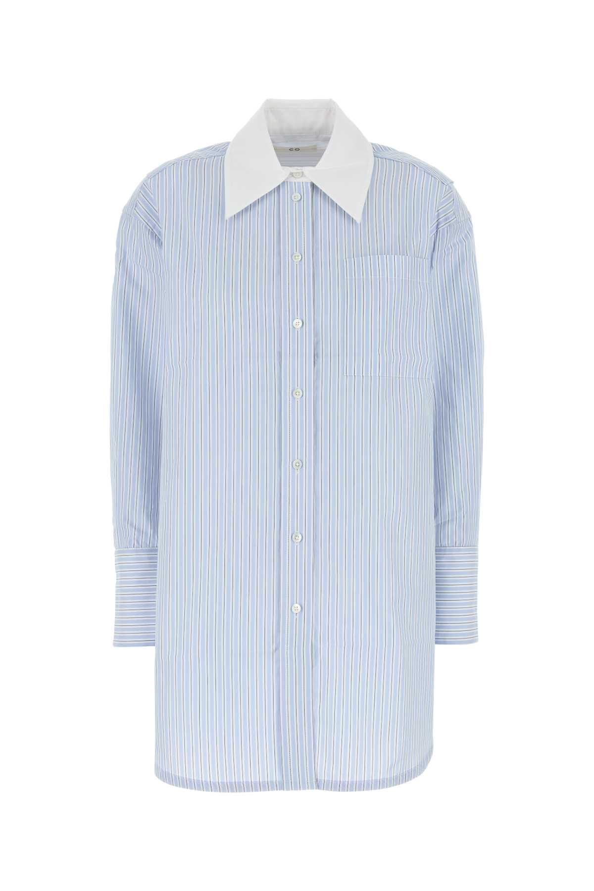 Co Embroidered Poplin Oversize Shirt