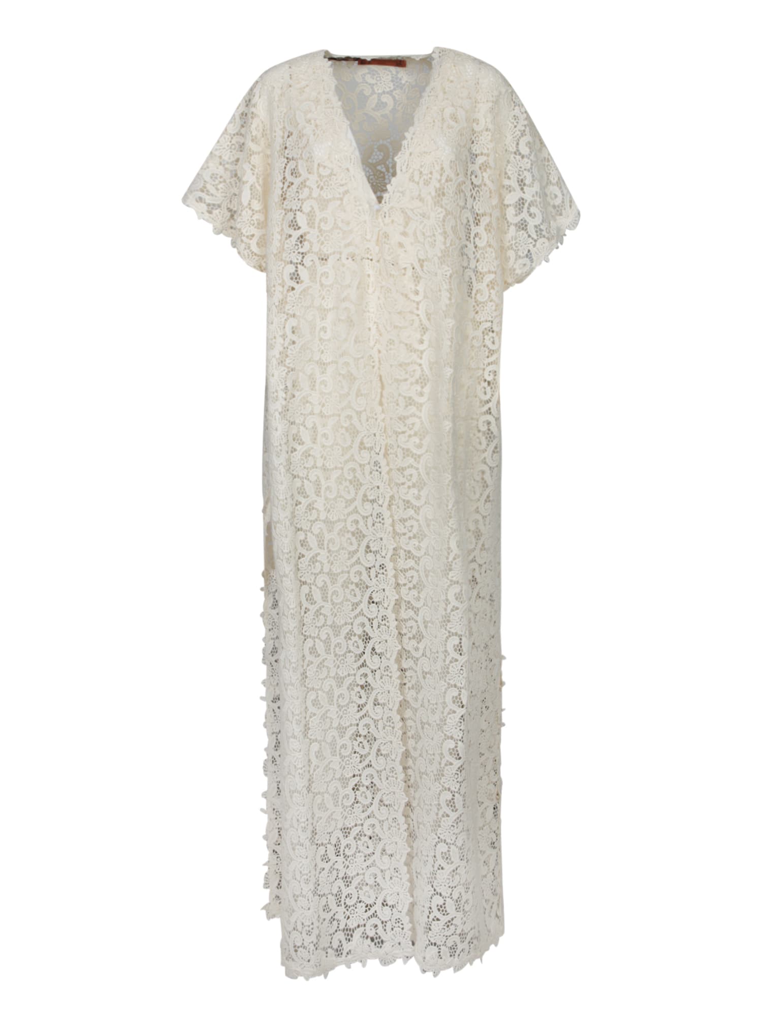 Ermanno Scervino White Macramã Duster Coat
