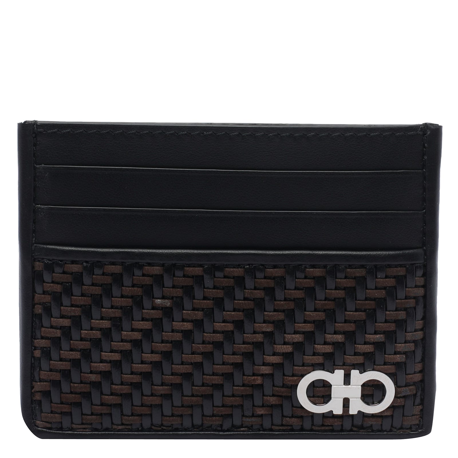Ferragamo Gancio Wove Cards Holder