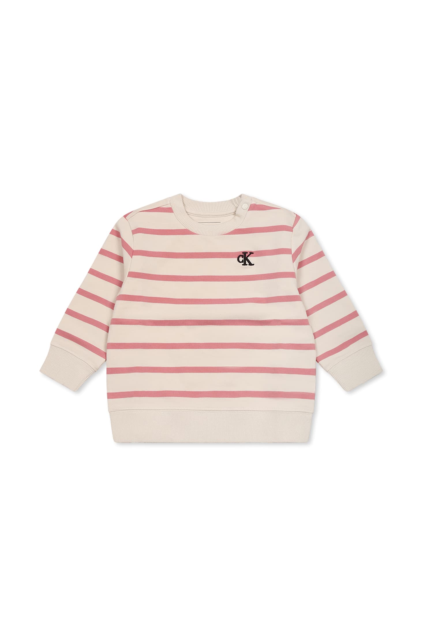 Calvin Klein Ivory Sweatshirt For Baby Girl With Logo