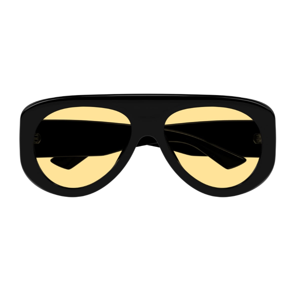 Bottega Veneta Eyewear Bottega Veneta Bv1362s Linea Ribbon 005 Black Orange Sunglasses