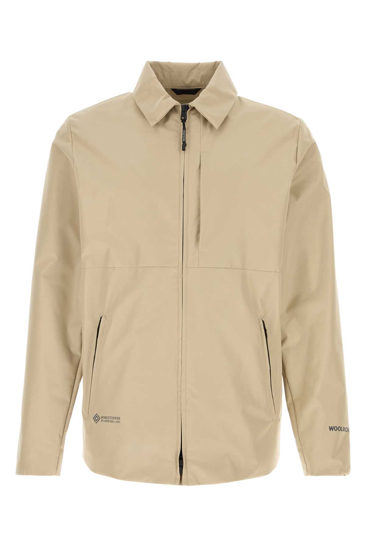 Woolrich Sand Polyester Gore-tex Windbreaker