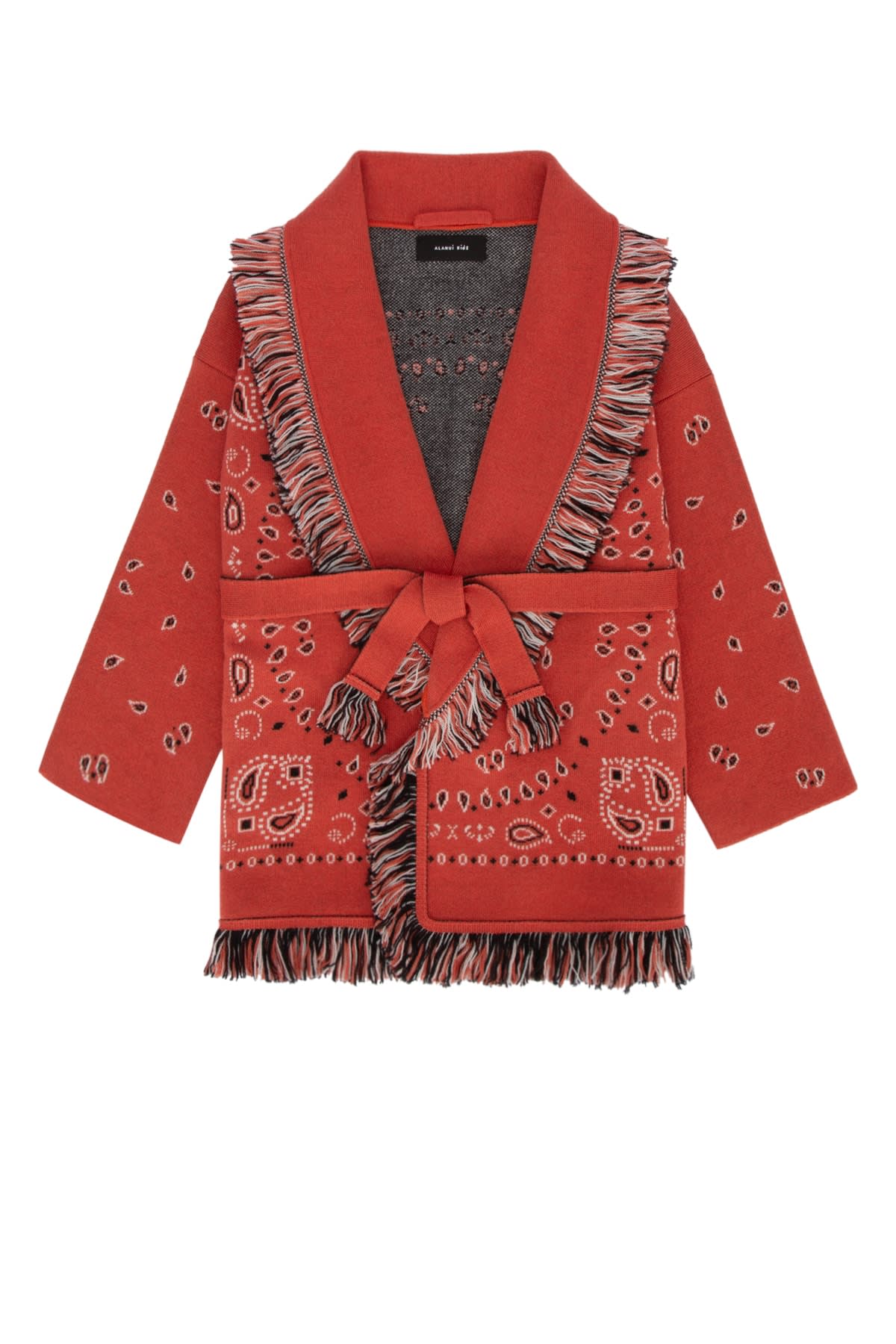 Alanui Bandana Jacquard Cardigan Redstart Multi