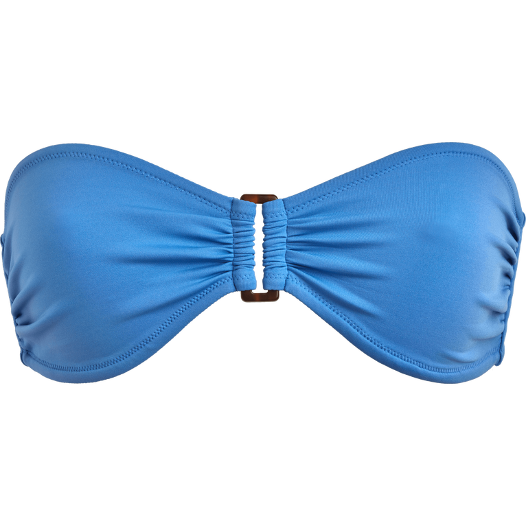 Vilebrequin Women Ring Bandeau Bikini Top Solid - Luce - Blue - Size L