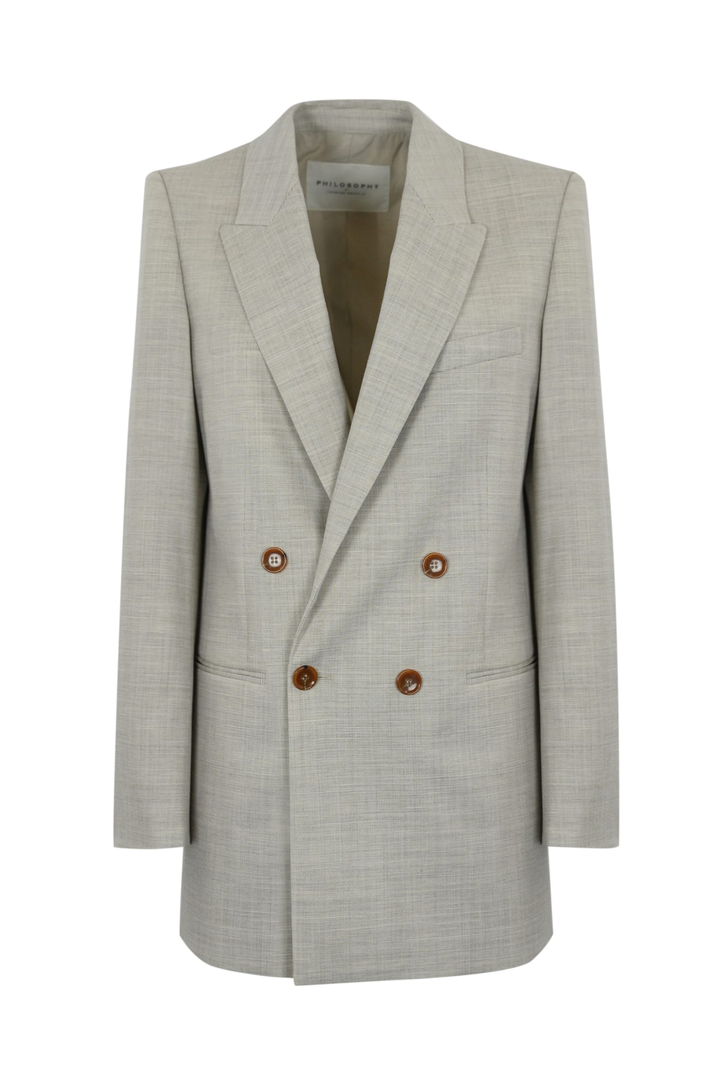 Philosophy di Lorenzo Serafini Jacket In Cool Wool And Linen