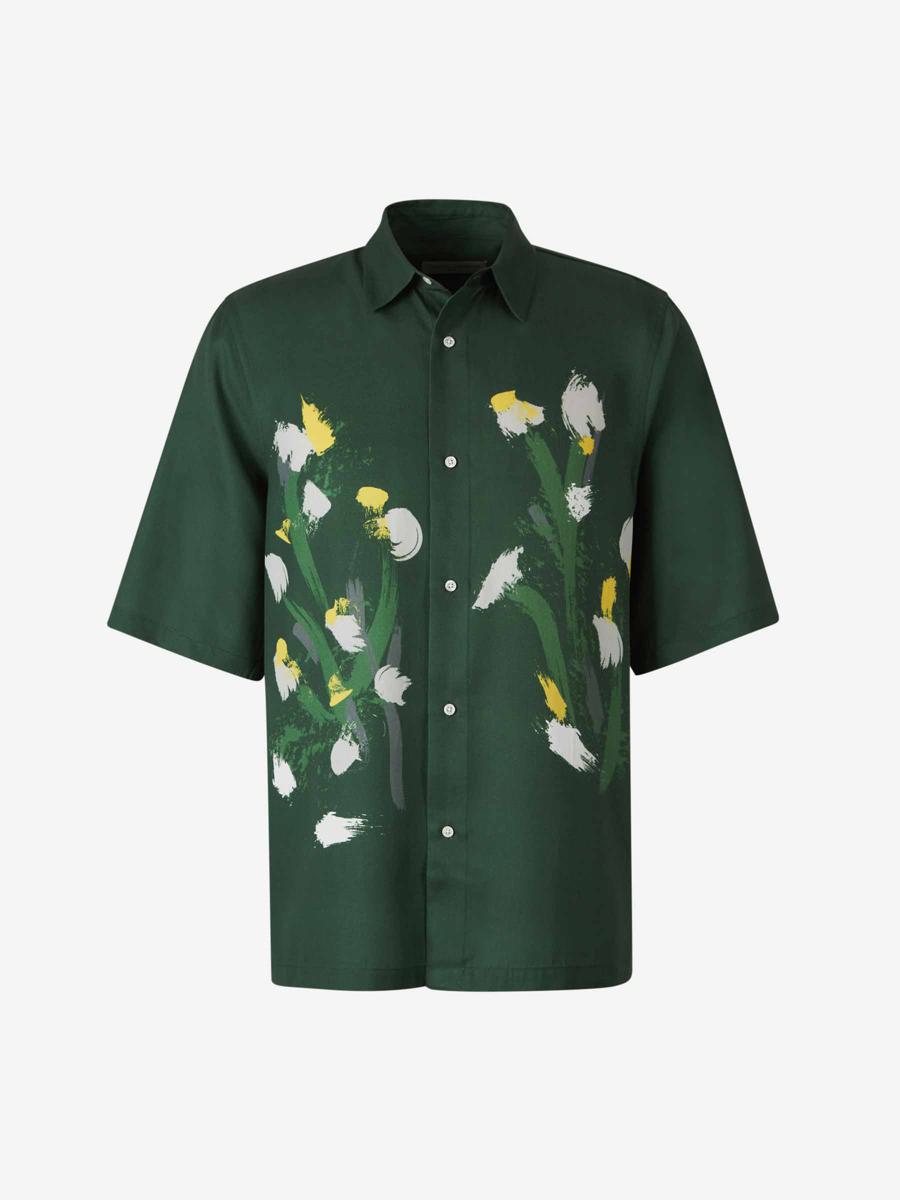 Officine Générale Floral Motif Shirt