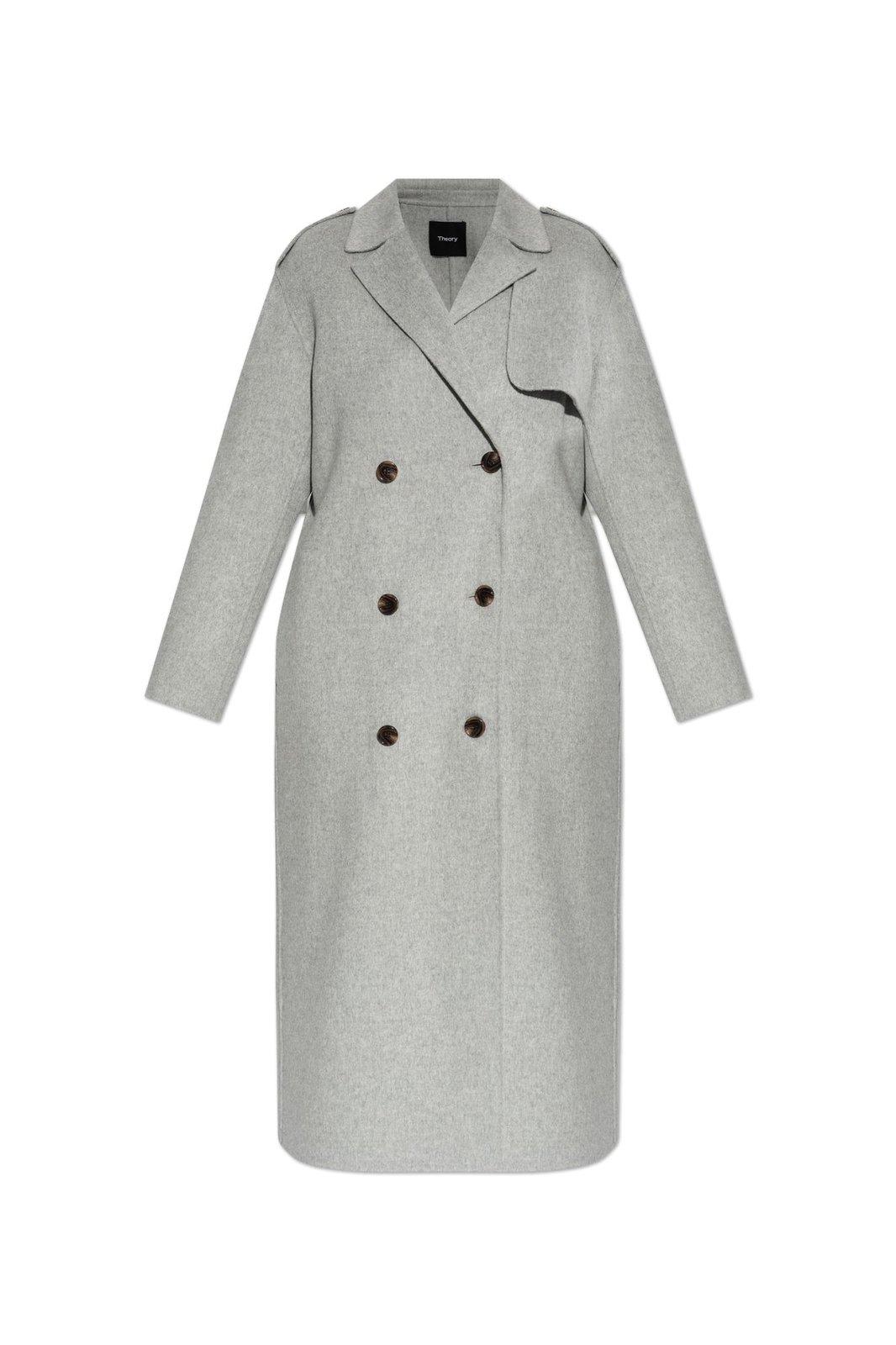 Theory Double-breasted Long-sleeved Coat